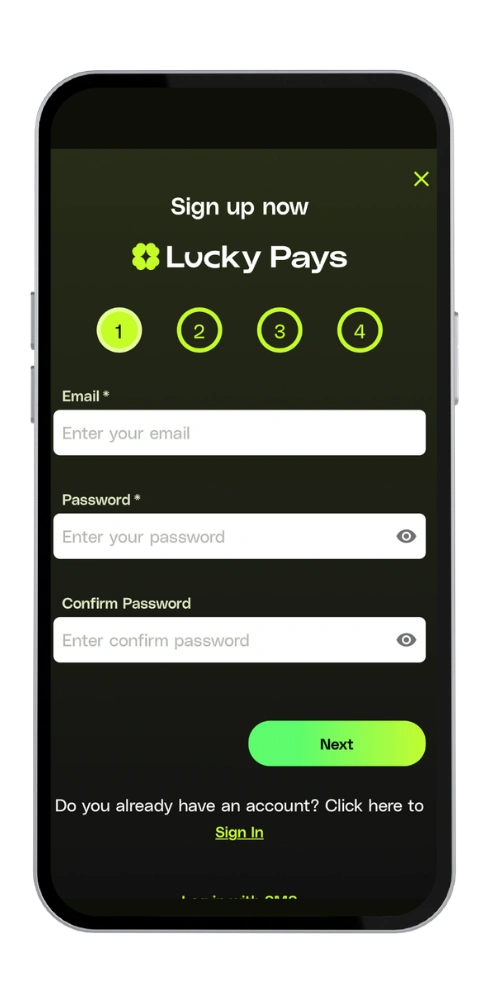 LuckyPays Casino registreren